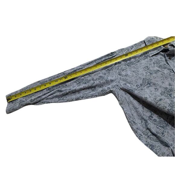 VTG St. John's Bay Corduroy Button Up Shirt Paisley Women's Size Small Blue - Picture 5 of 11